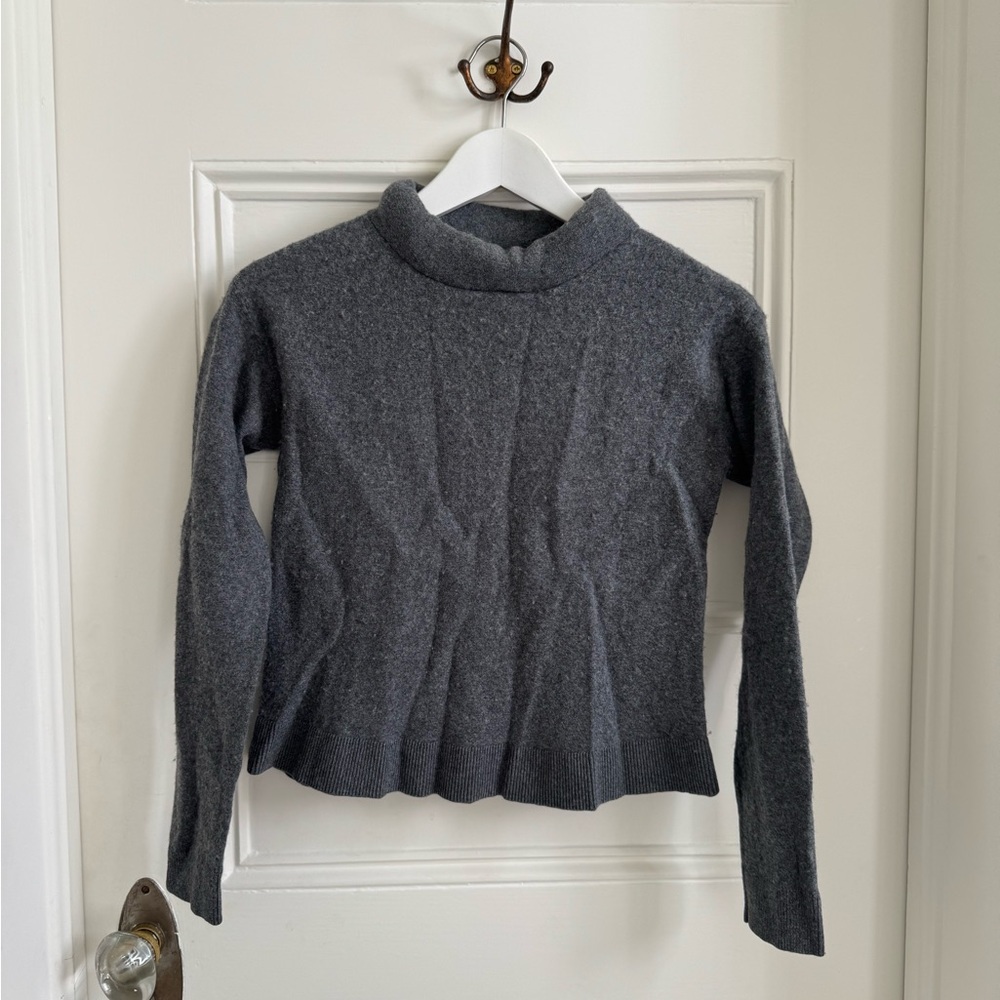 Gray Turtleneck Sweater